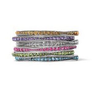 Brighton Light Hearted Crystal Bangle - Stamped